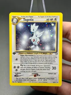 Pokemon TCG Togetic 16/111 Neo Genesis Holo Rare 1st Edition WOTC Near Mint - Image 1