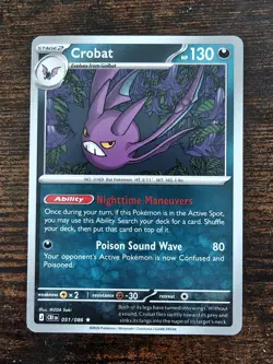 Pokemon TCG - Crobat 051/086 Non Holo Rare Prerelease Chaos Rising Master Set - Image 1
