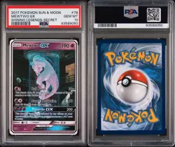 Pokemon Mewtwo GX Shining Legends Secret Rare #78 PSA 10 Gem Mint - Image 2
