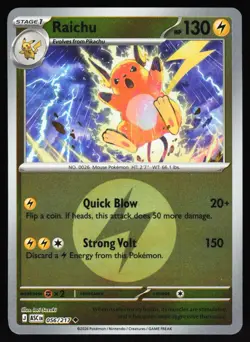 Raichu (Energy Symbol Pattern) 056/217 Ascended Heroes Pokemon Reverse Holo NM - Image 1