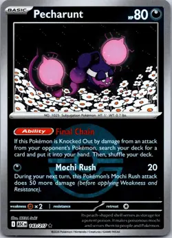 Pecharunt (Poke Ball) 143/217 Rare Ascended Heroes Pokemon Reverse Holo NM - Image 1