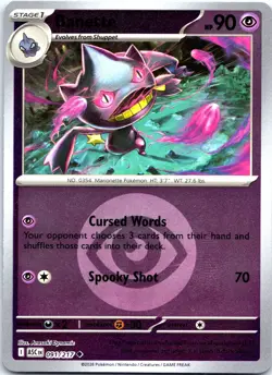 Pokemon Banette Energy Symbol Pattern ME: Ascended Heroes ASC REVERSE HOLO 091/2 - Image 1