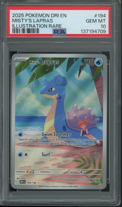 Pokemon Misty's Lapras #194/182 Sv10: Destined Rivals PSA 10 GEM MINT - Image 1