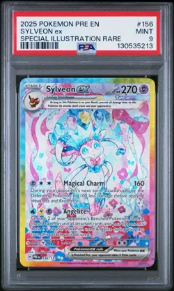 2025 Sylveon Pokemon SIR Prismatic Evolutions 156/131 PSA 9 - Image 1