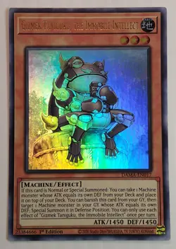 Yugioh Gizmek Taniguku, the Immobile Intellect DAMA-EN017 Ultra Rare 1st NM - Image 1