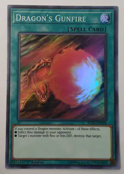 Yugioh Dragon's Gunfire MYFI-EN050 Super Rare 1st Edition Near Mint - Image 1