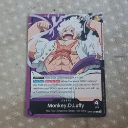 Bandai One Piece Card Game Monkey D. Luffy Leader OP09-061 English Power 5000 - Image 1
