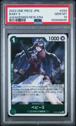 2023 One Piece Japanese Op05-Awakening Of The New Era Baby 5 Japanese PSA 10 - Image 1