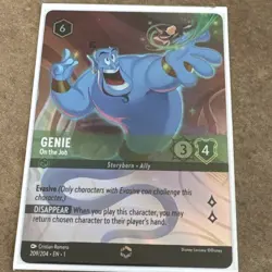 Disney Lorcana The First Chapter Enchanted Genie On The Job Double Sword Error - Image 1