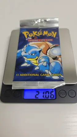 Pokemon Base Set Booster Pack x1 - Factory Sealed 21.06 grams heavy - Image 1