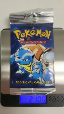 Pokemon Base Set Booster Pack x1 - Factory Sealed 21.06 grams heavy - Image 2