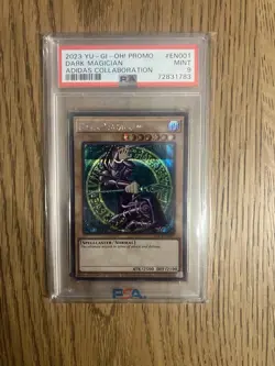 2023 Yu-Gi-Oh! Dark Magician Adidas Collaboration EN001 PSA 9 Mint - Image 1