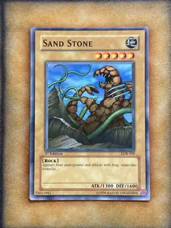 Yugioh Sand Stone LOB-109 Common 1st Ed North American NM - Image 1