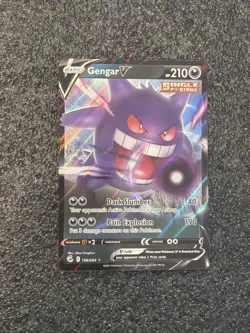 Pokemon Gengar v TCG Swsh08: Fusion Strike Holo Ultra Rare 156/264 - Image 1