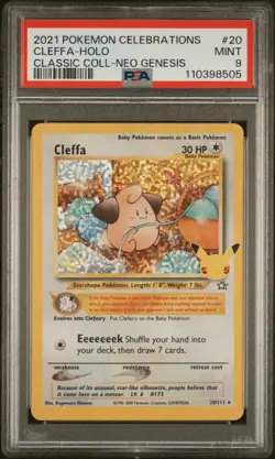 2021 Pokemon Celebrations Cleffa Holo #20 PSA 9 - Image 1