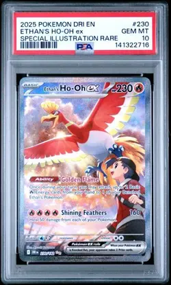 Pokemon Ethan's Ho-Oh ex Destined Rivals SIR #230 PSA 10 Gem Mint - Image 1