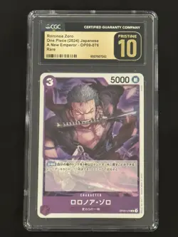 One Piece Roronoa Zoro CGC 10 Japanese OP09-076 Rare 2024 - Image 1