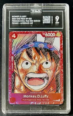 TAG 9 One Piece P-022 P - Monkey.D.Luffy - Alt Art - EN - Foil- Film Red Edition - Image 1