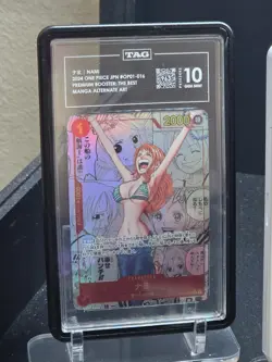 TAG 10 Nami (Manga Alt Art) OP01-016 ONE PIECE Card The Best Japanese 2024 - Image 1