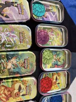 Pokemon Prismatic Evolutions Mini Tins + Costco Promo Cards Set of 8 - Cosmos - Image 2