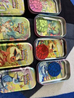 Pokemon Prismatic Evolutions Mini Tins + Costco Promo Cards Set of 8 - Cosmos - Image 5