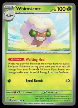 Whimsicott Master Ball Holo 008/131 Rare Prismatic Evolutions Pokemon Card - Image 1