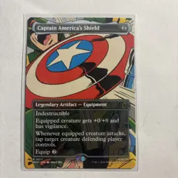 Mint/Near-Mint, English - 1 x MTG Captain America's Shield (0317) - Borderless M - Image 1