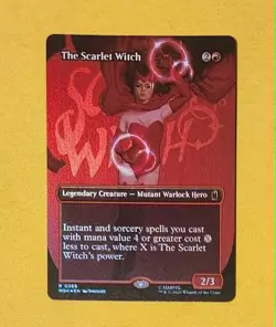 Marvel MtG, The Scarlet Witch (Borderless) Foil MSH 0368 Rare - Image 1