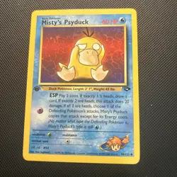 Pokemon Card Misty's Psyduck Gym Challenge 1st Edition Common 90/132 Near Mint - Image 1