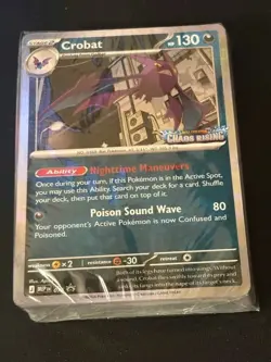 Pokemon Crobat 076 Black Star Promo Build Battle Stamp NEW SEALED Chaos Rising - Image 1