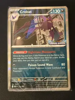 Pokemon Crobat 076 Black Star Promo Build Battle Stamp NEW SEALED Chaos Rising - Image 2