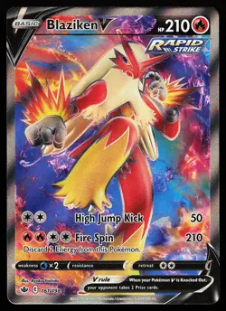 Blaziken V 161/198 Ultra Rare Chilling Reign Pokemon Card - Image 1