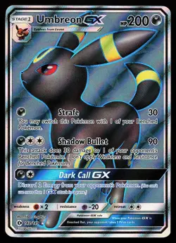 Umbreon GX 142/149 Ultra Rare Sun & Moon Base Set Pokemon Card - Image 1