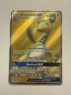 Pokemon Ampharos GX Full Art 163/181 NEAR MINTUltra Rare Holo Sm-Team Up English - Image 1