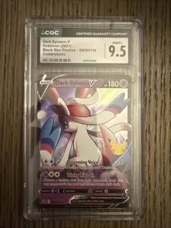 Pokemon TCG Dark Sylveon v SWSH134 Black Star Promos Celebrations Holo CGC 9.5 - Image 1