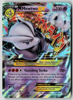 M Mewtwo EX 63/162 Holo EX Rare BREAKthrough Pokemon LP - Image 1