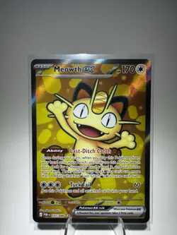 Pokemon TCG Meowth ex 107/088 Ultra Rare Holo Perfect Order - Image 1