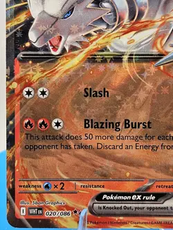 Reshiram ex 🔥 020/086 🔥 2025 Pokemon White Flare Stamped Double Rare Holo NM ! - Image 2