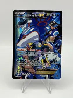 Pokemon Team Aqua's Kyogre EX 6/34 Double Crisis Full Art Holo LP🔥 - Image 1