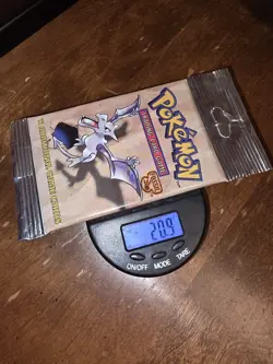SEALED Pokemon Fossil Booster Pack (WOC06159) long crimp, heavy 20.9g - Image 1