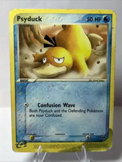 Pokemon Psyduck 73/100 EX Sandstorm Non Holo Rare Damaged - Image 1