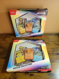 Pokemon TCG Prismatic Evolutions Poster Collection Box Factory Sealed Pack X 2 - Image 1