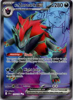 N's Zoroark ex 175/159 Holo Ultra Rare Journey Together NM - Image 1