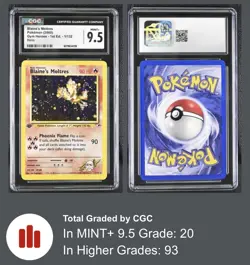 2000 BLAINE'S MOLTRES GYM HEROES HOLO 1ST EDITION #1 CGC 9.5 MINT+ POKEMON SWIRL - Image 5