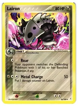 Pokemon TCG Lairon 36/100 EX Crystal Guardians Uncommon MP - Image 1