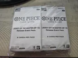 LOT OF 8 ONE PIECE Card Game: OP-12 Legacy of the Master Event Pack - EN Sealed - Image 1
