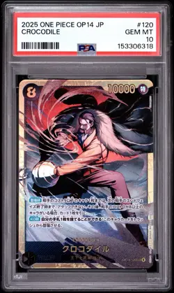 PSA 10 Crocodile OP14-120 SEC The Azure Sea's Seven One Piece TCG Japanese - Image 1