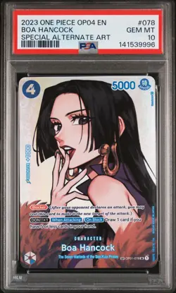 2023 One Piece OP04 Special Alternate Art PSA 10 Boa Hancock #078 En - Image 1