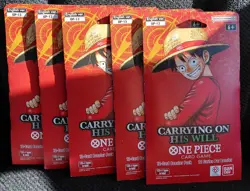 LOT of 5 One Piece TCG: Carrying On His Will Sleeved Booster Pack OP-13 ENGLISH - Image 1