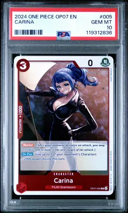 2024 One Piece 500 Years In The Future Carina OP07-005 PSA 10 - Image 1